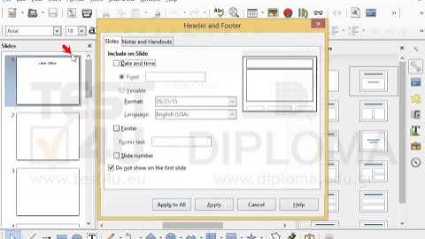 Enter the text LibreOffice in the footer of every slide of the presentation.