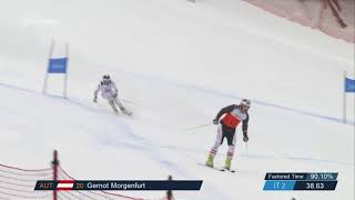 Gernot Morgenfurt and guide Christopher Gmeiner Super G 2019 WPAS Championships