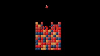 2 Minute Timer ⏳ ASMR Falling Bricks Countdown (10 Cols, Speed 5, Theme flag)