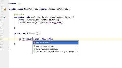 Android Application Development Tutorial for Beginners - #23 | 2017 | CountDown Timer in Android App