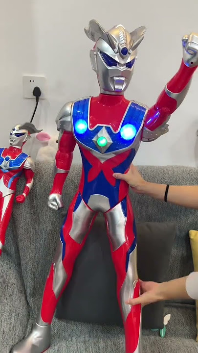 Give your son an Ultraman toy that is as tall as him. It comes with its own lighting and music a