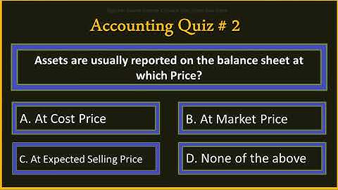 Accounting Quiz 2 | Basic Accounting Concepts | Debit & Credit