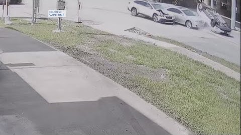 Crash caught on camera in area where traffic signals haven't been working properly for weeks