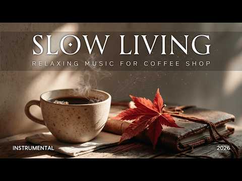 Slow Living Music | Cozy Café Ambience & Peaceful Mornings | Warm Acoustic Guitar Melodies