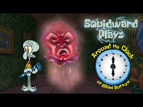 Squidward Plays Around the Clock at Bikini Bottom Part 5: Sitting on a Chair!