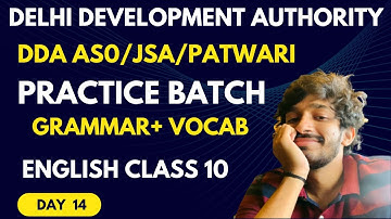 DAY 10 DDA ASO/JSA Classes 2023 | DDA ENGLISH Practice class 1 #dda #ddaaso #sscenglish