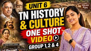 ஒரே வீடியோவில் முழு TAMIL NADU HISTORY & CULTURE | UNIT 6 | TNPSC GROUP 1,2 & 4 #tnpsc Unit 6i Video