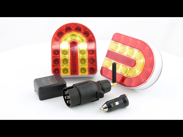 LED Rückleuchten-Set mit Magnet kabellos Bluetooth 7-polig Anhänger  Leuchtensatz