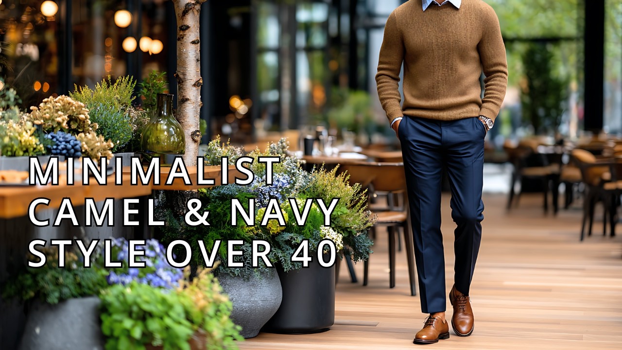🌟Mastering Minimalism Outfits: 10 Ralph Lauren-Inspired Camel & Navy Staples for Men Over 40