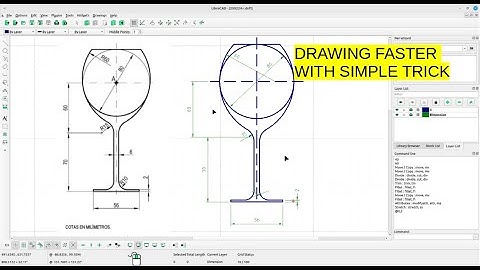 Drawing a Wine Glass in 2D: LibreCAD Tutorial