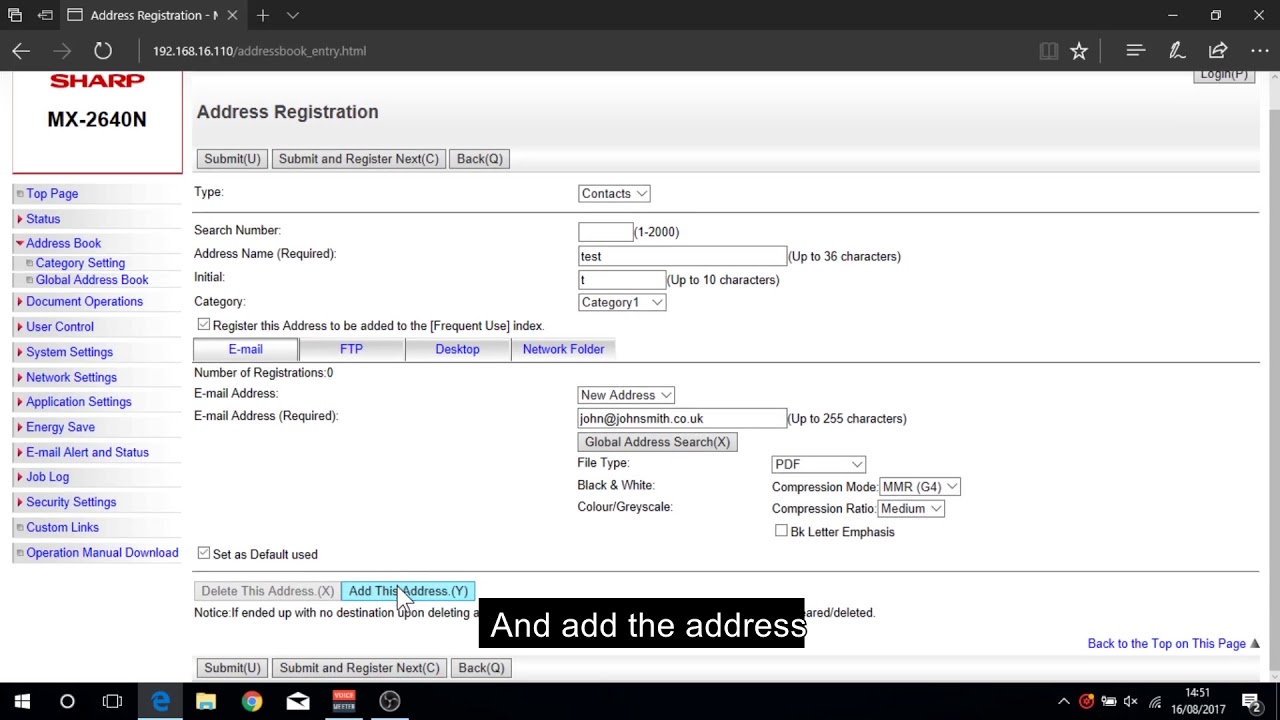 how to set up scan to email on sharp mx-c304w how to set up scan to email on sharp mx-c304w