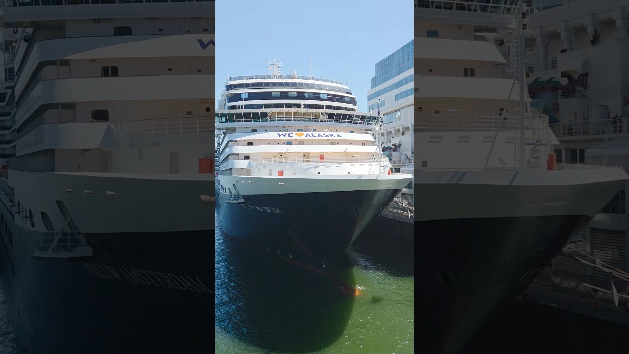 Holland America Nieuw Amsterdam docked at Canada Place Vancouver