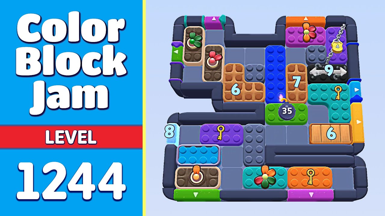 Color Block Jam Level 1244 (1245) | Every Puzzle Solved! 🎯