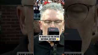 Chris Ullman performed the national anthem for the Orioles by whistling.