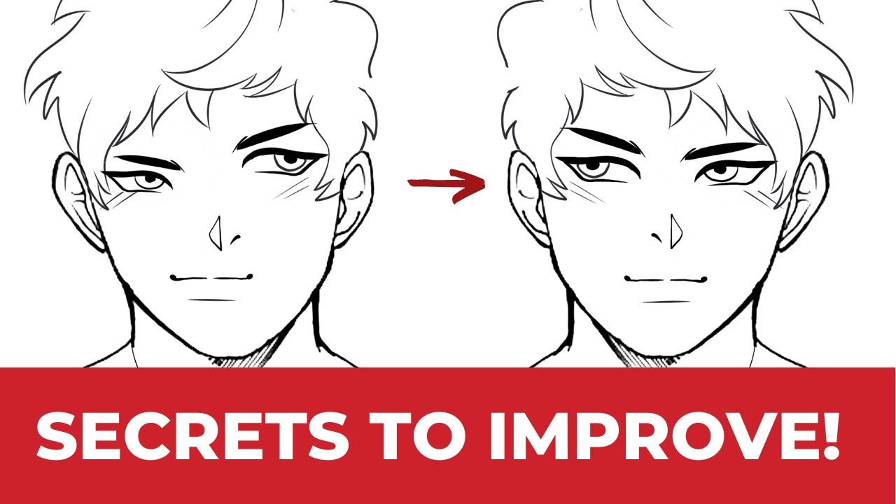 Male Anime Face Drawing Reference and Sketches for Artists