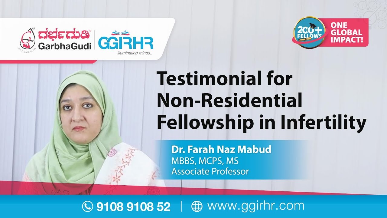 Dr. Farah Naz Mabud  | Non-Residential Fellowship | Best Infertility Training Institute | GGIRHR