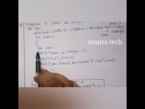 write a c program to print an integer Entered by the user ...