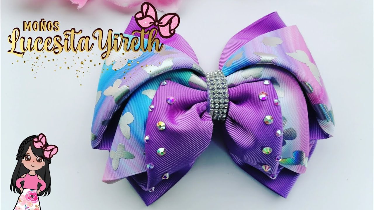 Moño Para Niñas listón de 7.5 CM Fácil de Realizar☺️ Resultado Hermoso🎀🥰