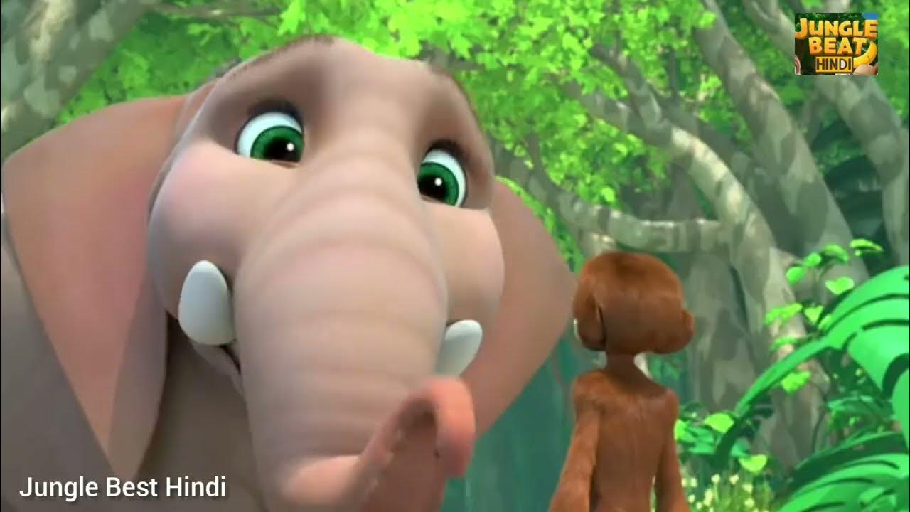 New Jungle Best Hindi. 🐒Munki and 🐘Trunk in Hindi Movie Cartoon