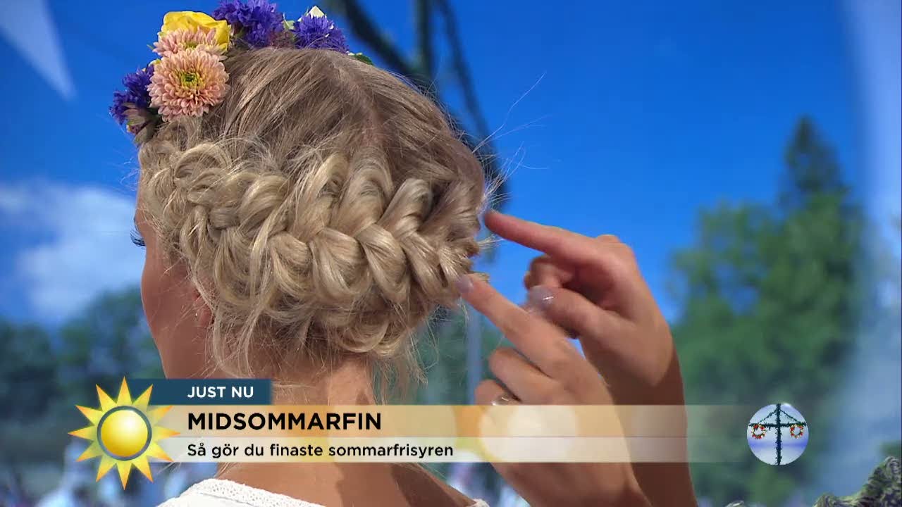 Så fixar du regnvänliga midsommarfrisyren - Nyhetsmorgon (TV4)