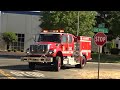 Fire Trucks Responding to a Grass Fire in Sacramento CA