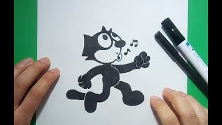 ⁣Como dibujar a Felix el gato paso a paso | How to draw Felix the cat