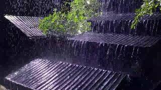 Heavy Rainstorm Sounds 🌧️ Thunder Echoes for Focus, Study & Sleep