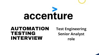 Accenture India - Automation Engineer Interview 2022 - Java Selenium | Rest API - Manual Testing