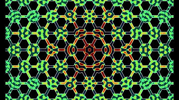 Waves in a hex lattice of connected circles