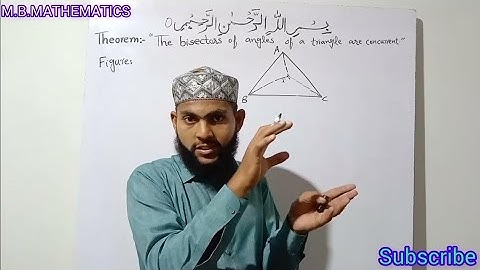 The bisectors of angles of a Triangle are concurrent  (@MBMATHEMATICS)