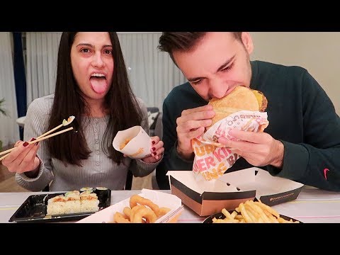 Sevgilimle BURGER KING ve SUSHİ MUKBANG