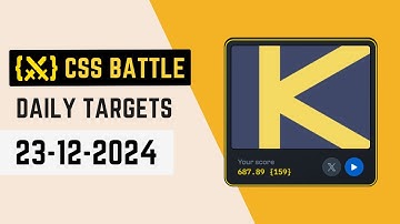 CSS Battle Daily Targets Solution | December 23, 2024 | #html #css #cssbattle