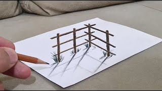 very easy 3d drawing on paper for beginners