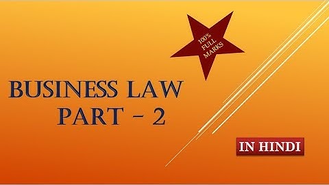 Business law part-2||CRASH COURSE||Kolhan University||sem-1