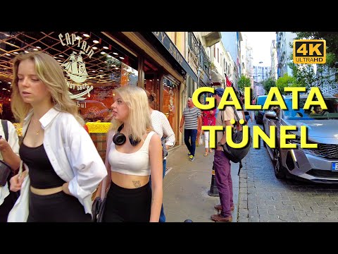 Galata to Tünel - Taksim Walking Tour 4K UHD 50fps | Istanbul Turkey