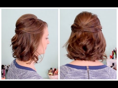 Quick Half Up Hairstyle For Short Hair