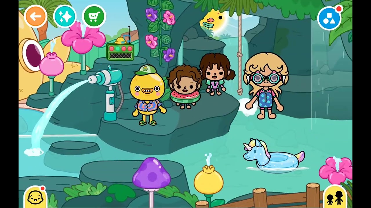 Hot day les go to a water park