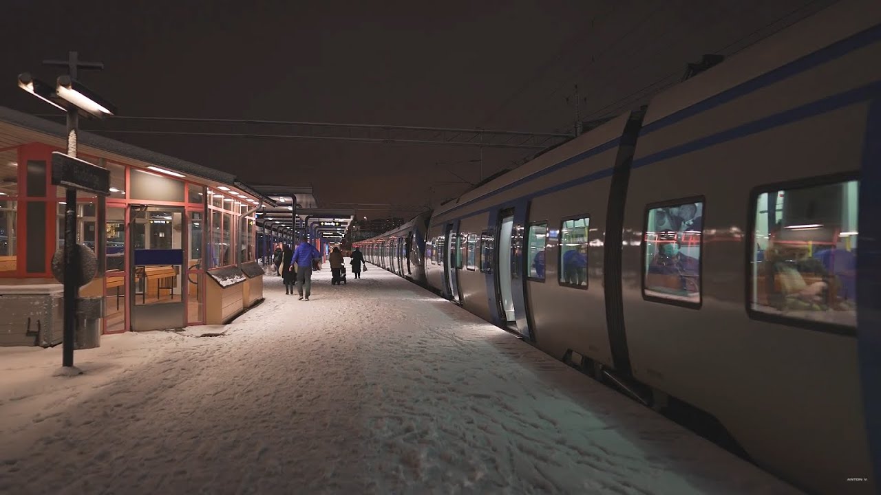 Sweden, Stockholm, train ride from Södra to Huddinge + walk