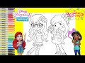 Strawberry Shortcake Makeover as Disney Princess Comfy Squad Ariel and Jasmine Coloring