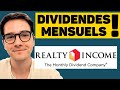 Action realty income  55 de dividendes mensuels sur cto 