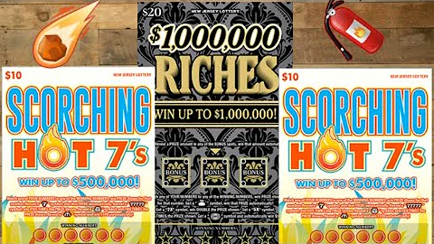 2X $10 Scorching Hot 7's + 1 $20 $1,000,000 Riches From the NJ Lottery!!!