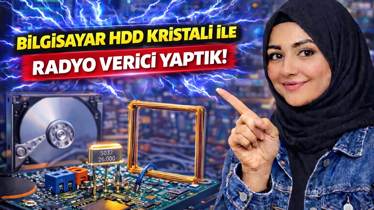 BİLGİSAYAR HDD KRİSTALİ İLE RADYO VERİCİSİ YAPTIK!