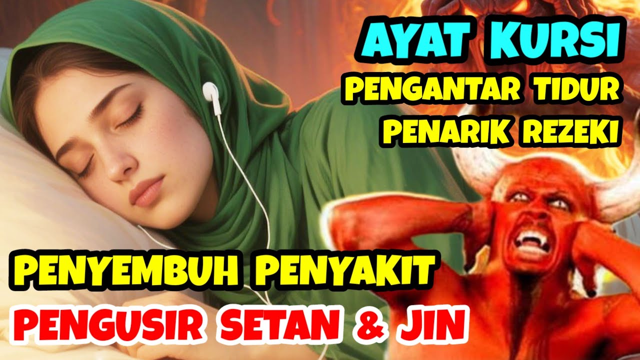 ayat kursi pengusir setan dan jin || ayat kursi pengantar tidur, penenang hati dan pikiran