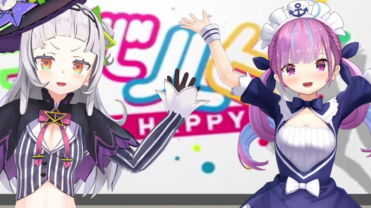 湊あくあ 紫咲シオン ビバハピ ホロライブ二次創作 【MMD】