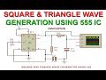 Square and Triangle Wave Generation using 555 IC | Proteus Simulation | Function Generator