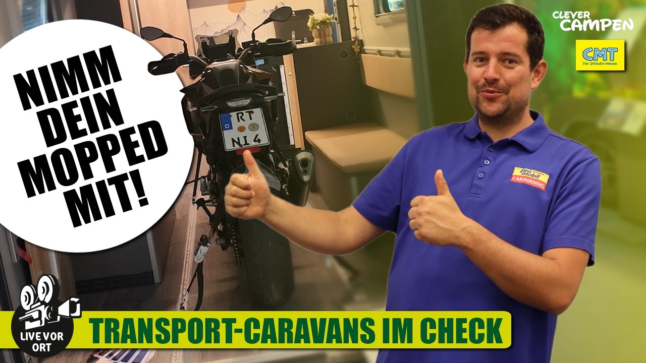 Mit dem Motorrad zum Campen - Transportcaravans machen es möglich