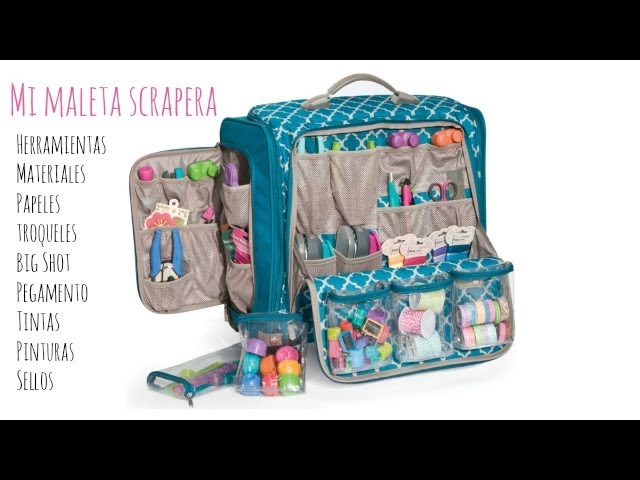 Mi maleta scrapera para talleres. manualidades - YouTube