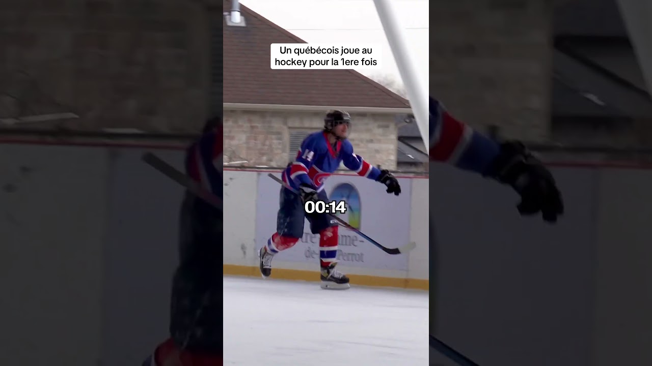 Un québécois essaie le hockey pour la première fois #hockey #canadiensmtl #challenge