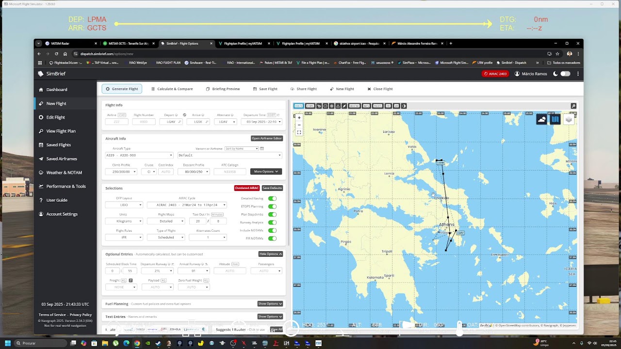 Flight TAP052 Madeira to Tenerife Sur with FENIX  A320 SL BFU patch2
