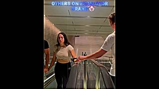 Escalator Prank Gone Wrong 💀... #trollface #shorts